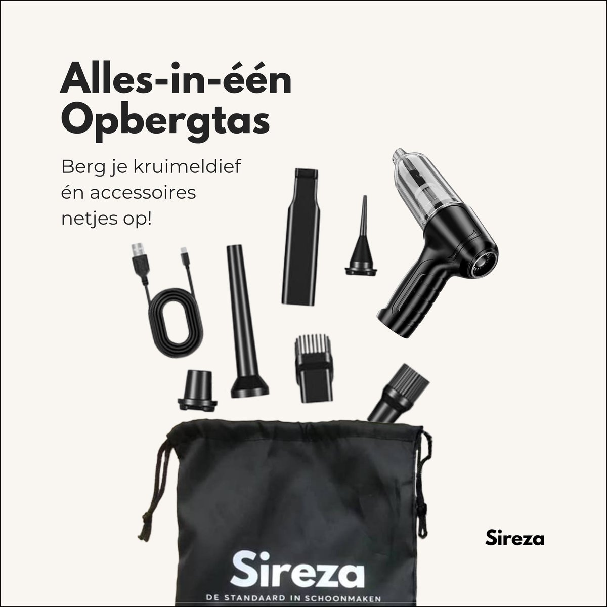 Sireza T2 - 3-in-1 kruimeldief - kruimeldief snoerloos - afbeelding 3