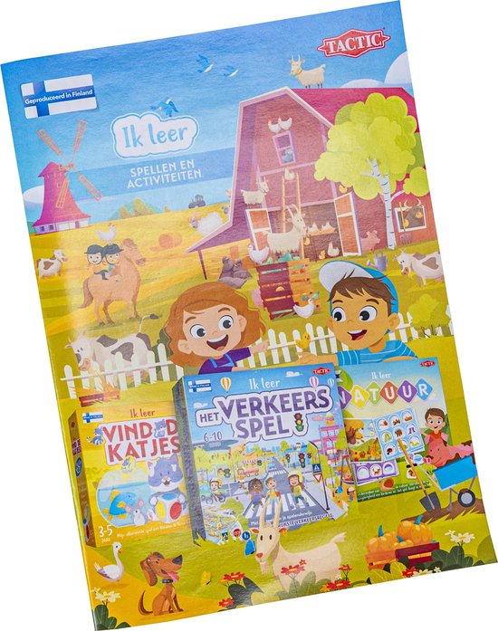 Cataloguspagina met diverse Tactic spellen, waaronder 'Ik leer het menselijk lichaam'.