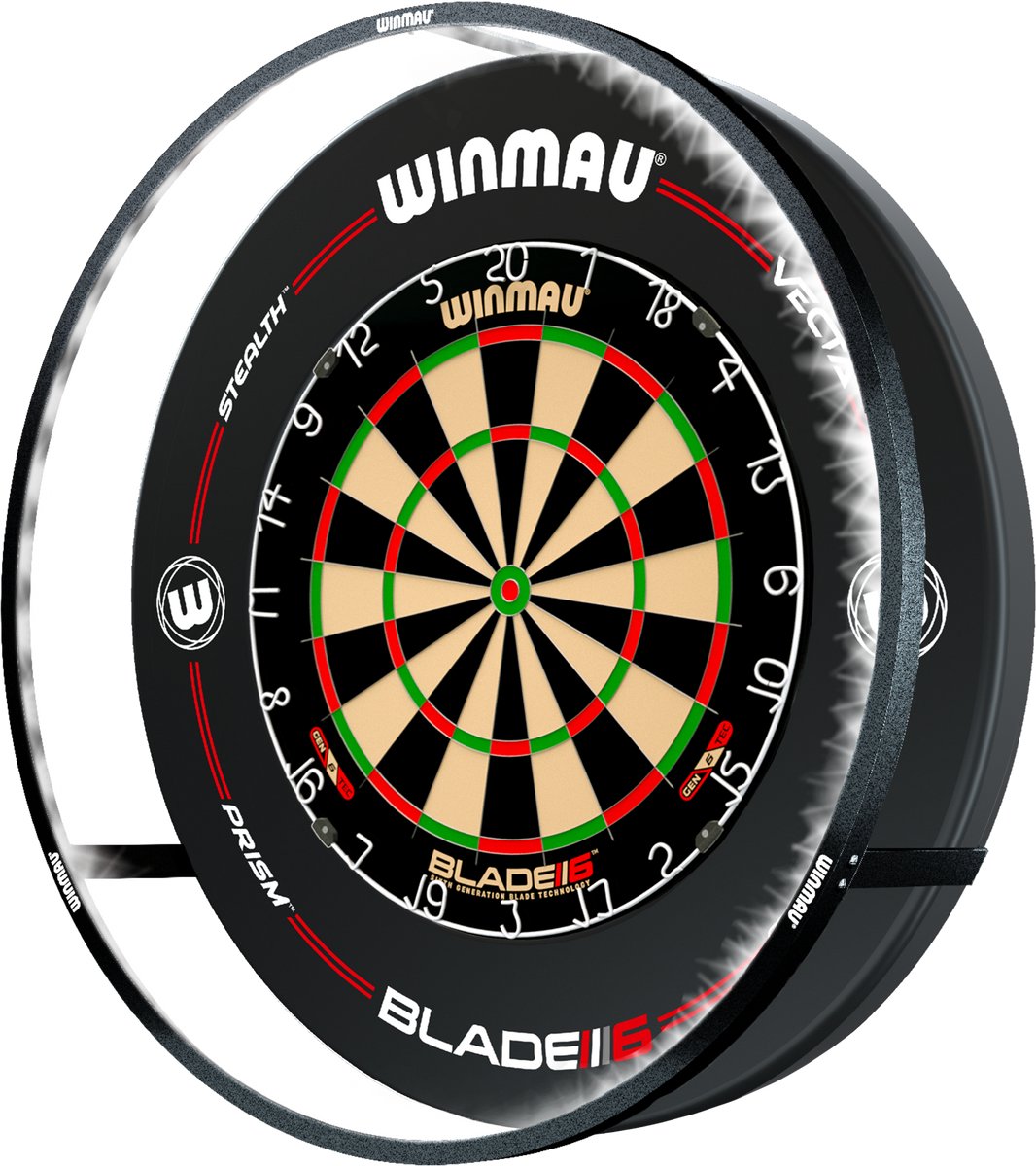 Winmau Blade 6 + Winmau Plasma + Winmau Pro-Line Surround Bundle - Dartset