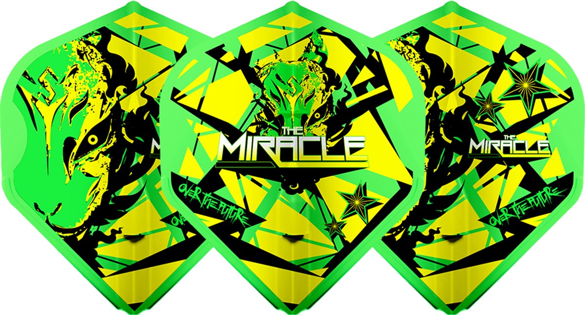 L-Style Champagne Flight L1 Standard Mikuru Suzuki V5 Neon Green - Dart Flights