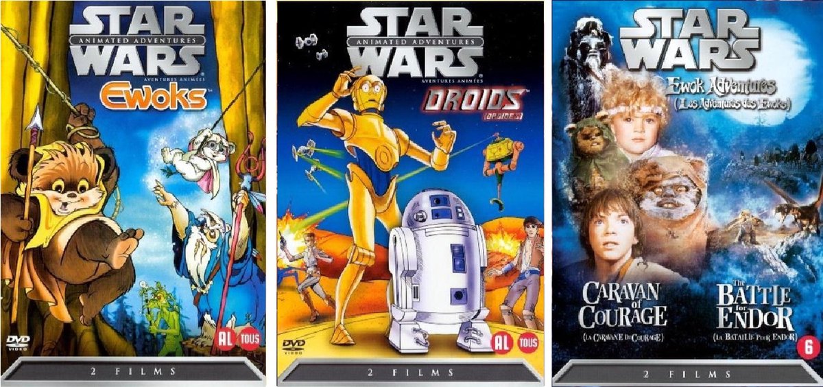 Star Wars Animated 3 dvd set: Ewoks Adventures - Ewok Adventures - Droids