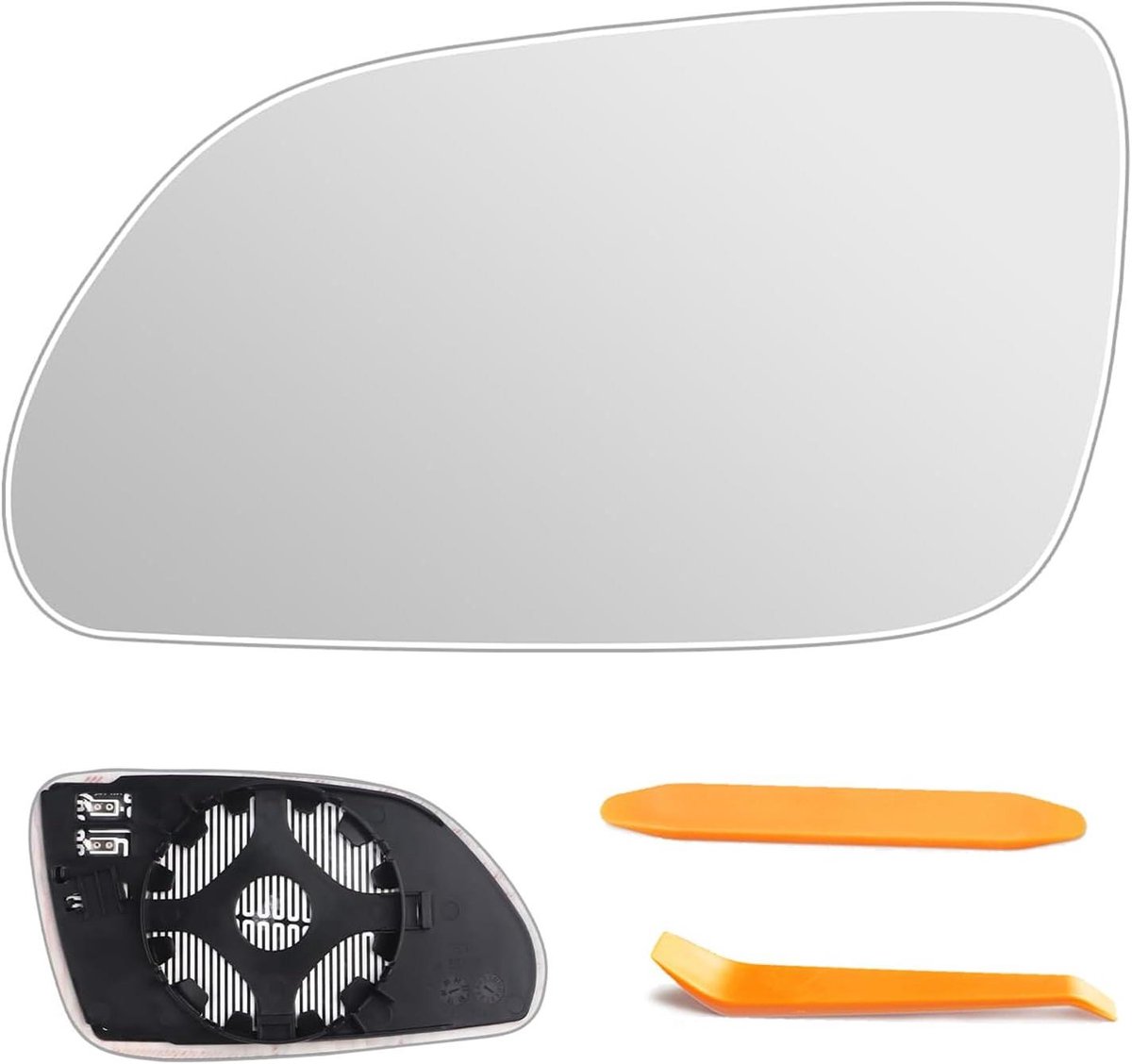 CSGoods - Asferisch buitenspiegelglas voor VW Polo en Skoda Octavia, rechts, met montageplaten