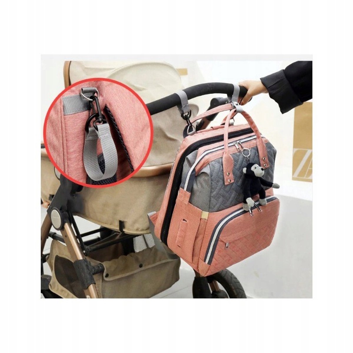 Multifunctionele Luiertas Rugzak voor Kinderwagen - Blauw