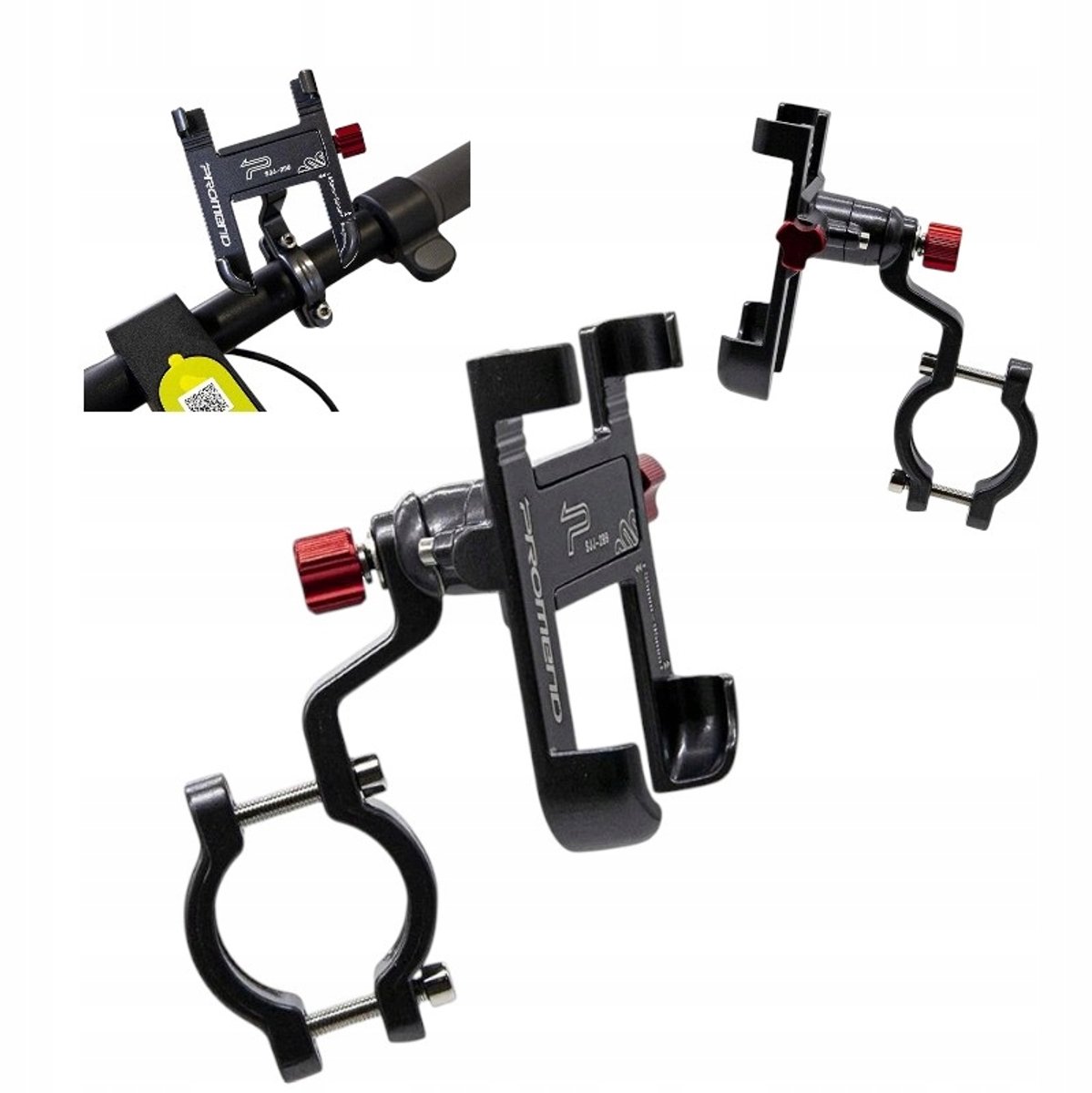 Verstelbare Telefoonhouder 360° Fiets, Scooter, Motor (55-95mm)