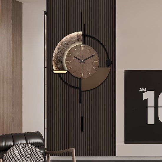 Grote zwart metalen wandklok Industrieel Retro Vintage 70cm