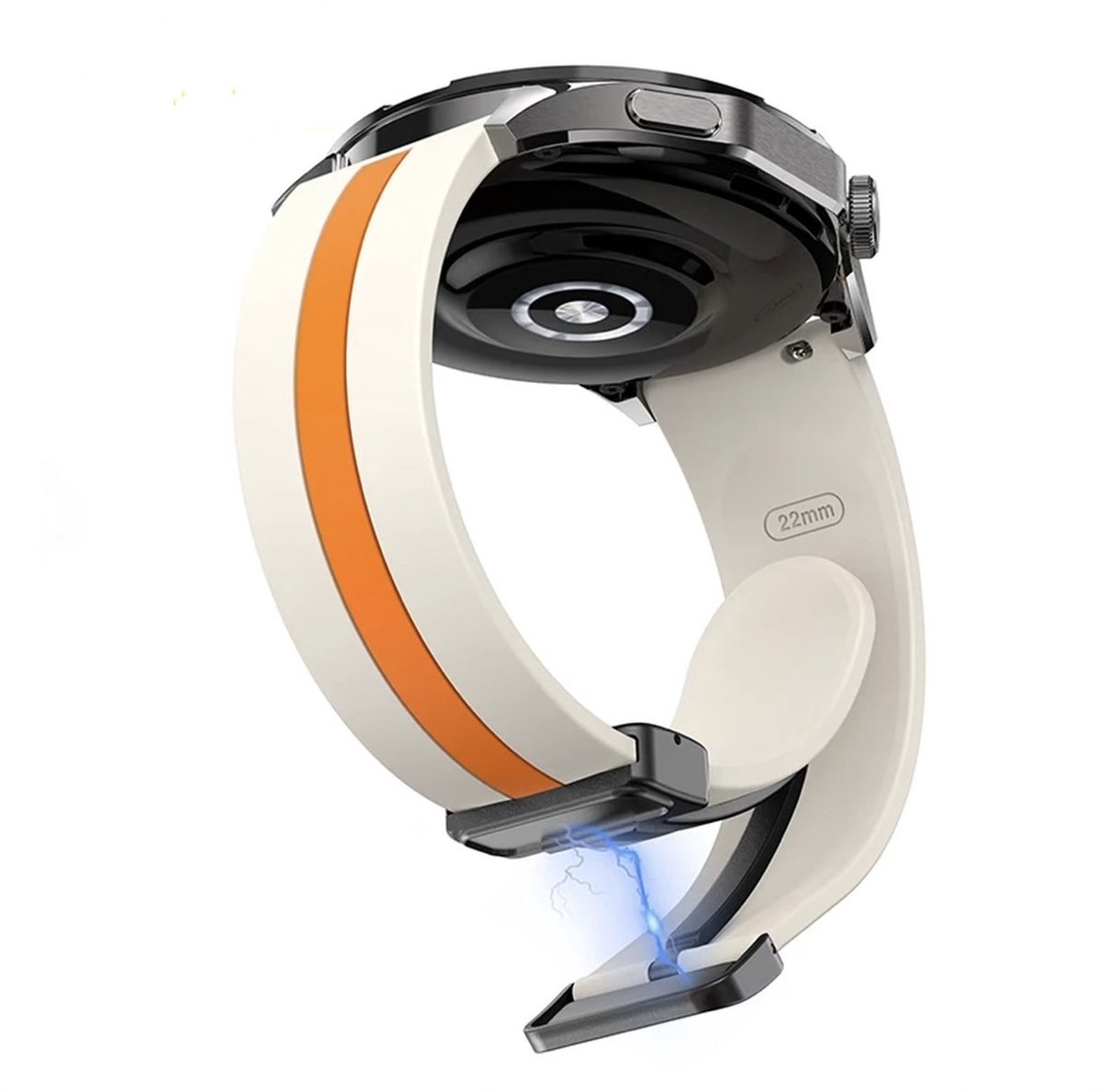 Magnetische D-Sluiting Band 20mm - Silicone Strap Geschikt voor Samsung Galaxy Watch 6, 5, 4 | Horloge Band, Sportband, Vervangende Strap