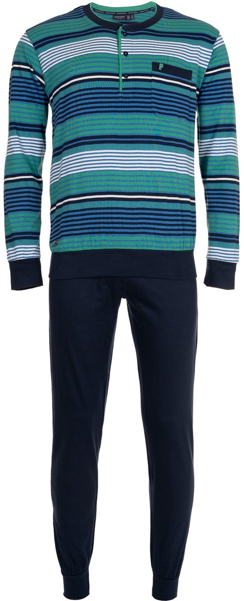 Pastunette Pyjama - Katoen - Gestreept - Groen/Blauw - Maat 60