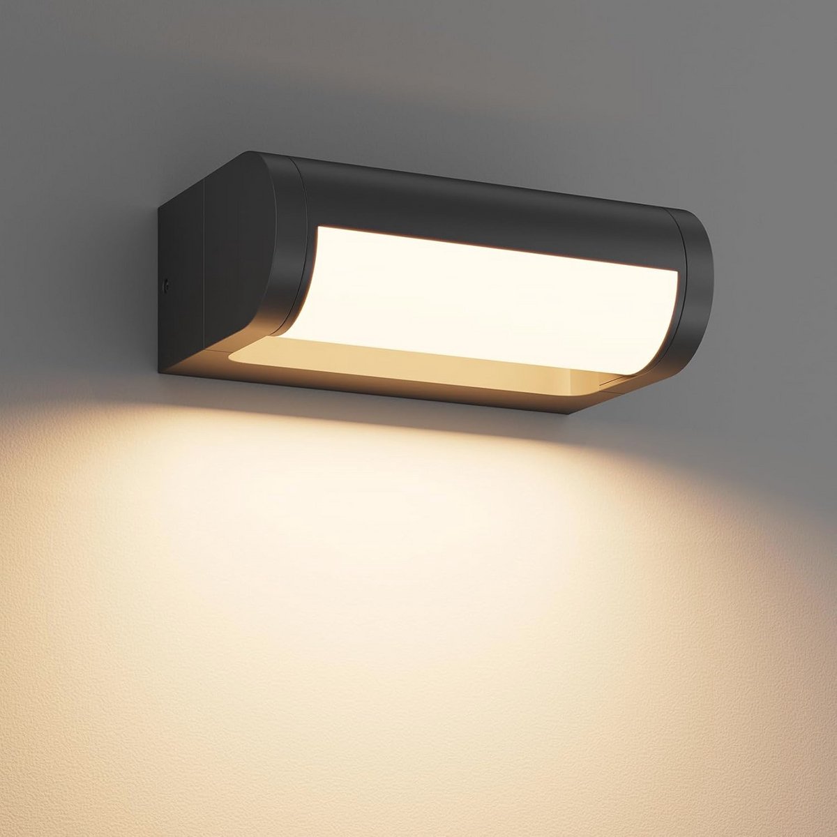 Waterdichte 18 W Led Wandlamp Buiten - Draaibaar Paneel - Warmwit 3000 K - Ideaal voor Tui