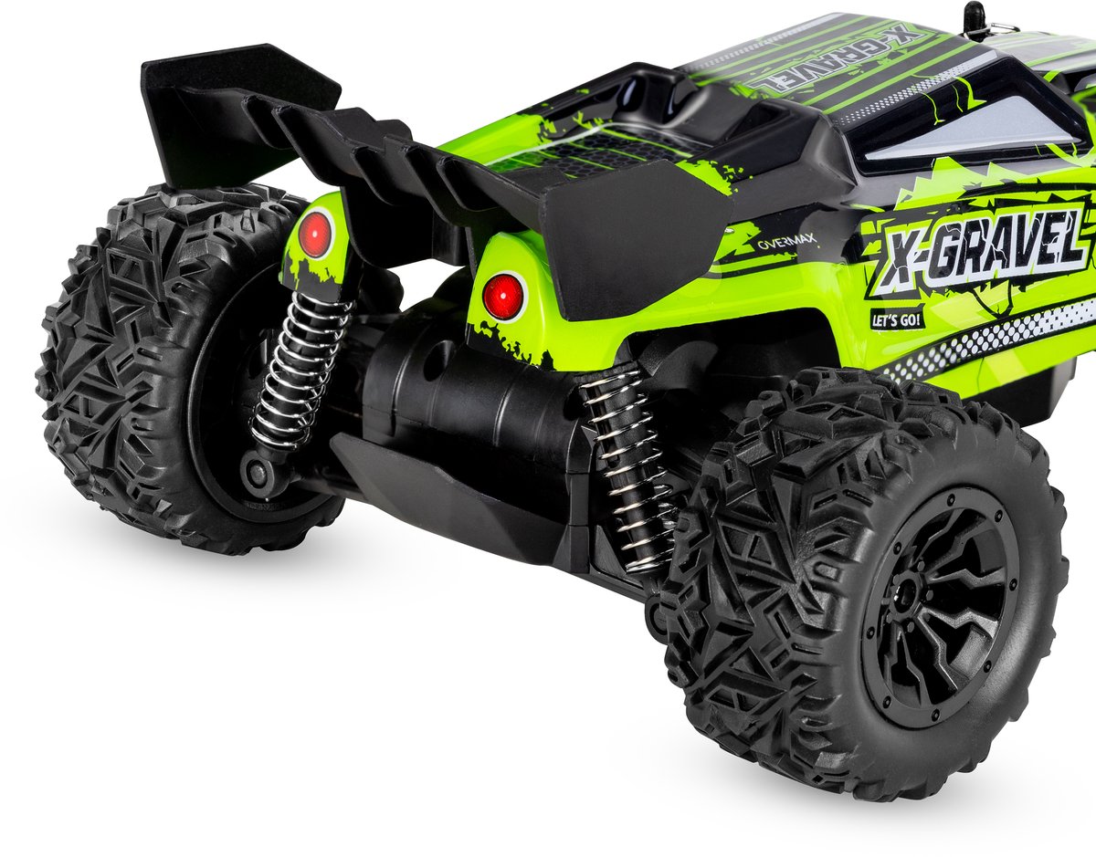Overmax X-Gravel RC Auto – 1:16 Terenauto 20 km/u – Achterwielaandrijving, Vering, 2 Accu’s tot 30 min Speeltijd, 2 Carrosserieën – Offroad Racewagen voor Kinderen & Volwassenen – Bestuurbare Auto — afbeelding 16