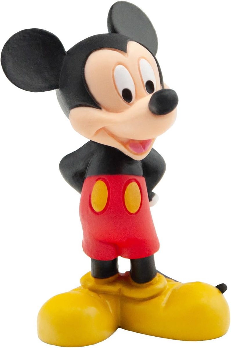 Bullyland 15348 – Speelfiguur en verzamelfiguur Mickey Mouse uit Disney – ca. 7 cm – levensecht en detailrijk vormgegeven – ideaal als taartfiguur en klein cadeautje voor kinderen vanaf 3 jaar.