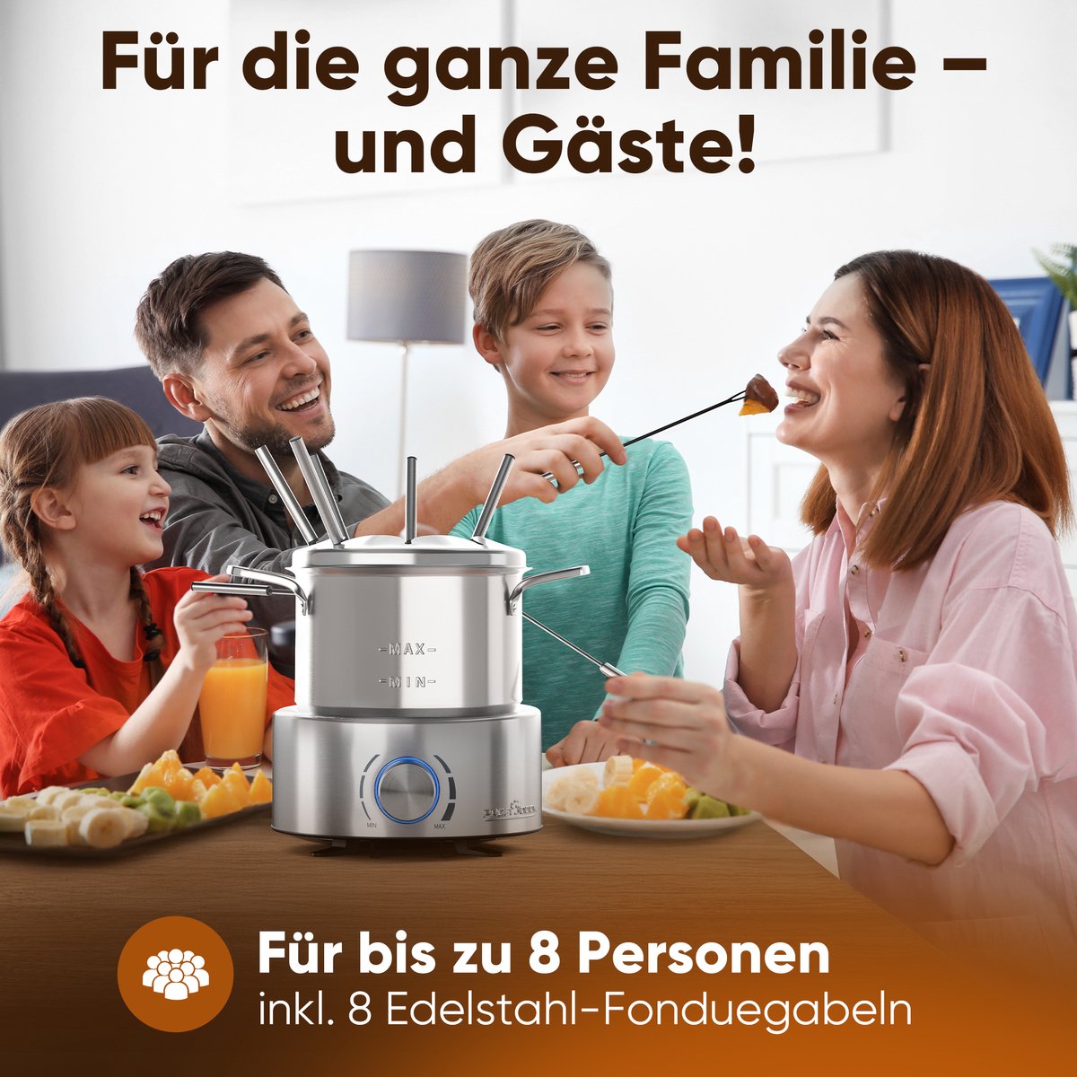 ProfiCook FD 1288 - Fondue Set - 8 personen - RVS – foto 4