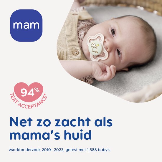MAM - Supreme Silikon Speen - Siliconen - 6-16 Maanden - Extra Ventilatie - Roze - 2 stuks van Merkloos — afbeelding 2