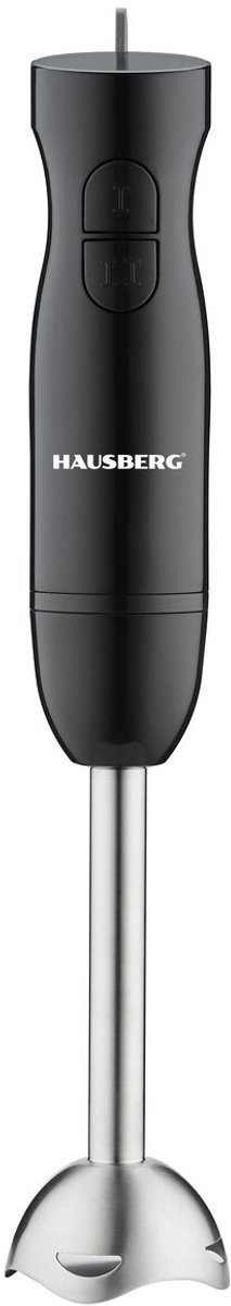 Hausberg HB-7674NG Staafmixer – 600W - 2 Snelheden - RVS Mes – Zwart