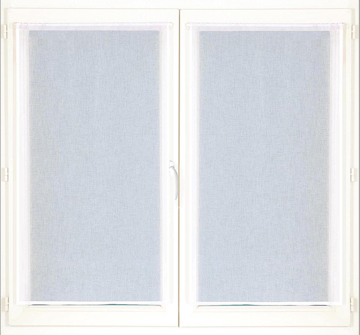 Unyqoos Set van twee witte gordijnen met tunnel van 60 x 90 cm voor ramen