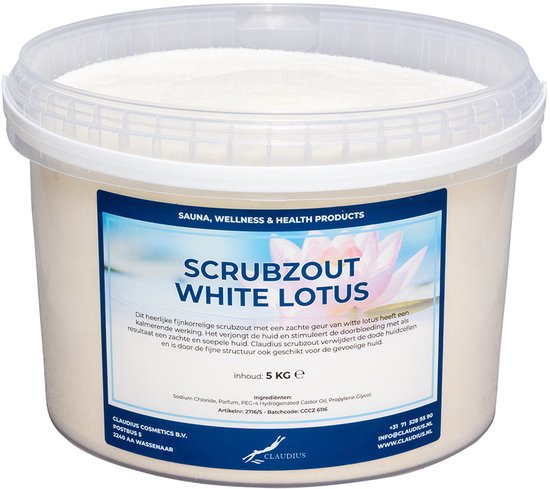 Scrubzout White Lotus 5 KG - Hydraterende Lichaamsscrub