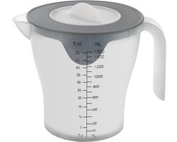 Mengbeker met Deksel en Schenktuit - 1,5L Maatbeker met Geïntegreerde Zeef