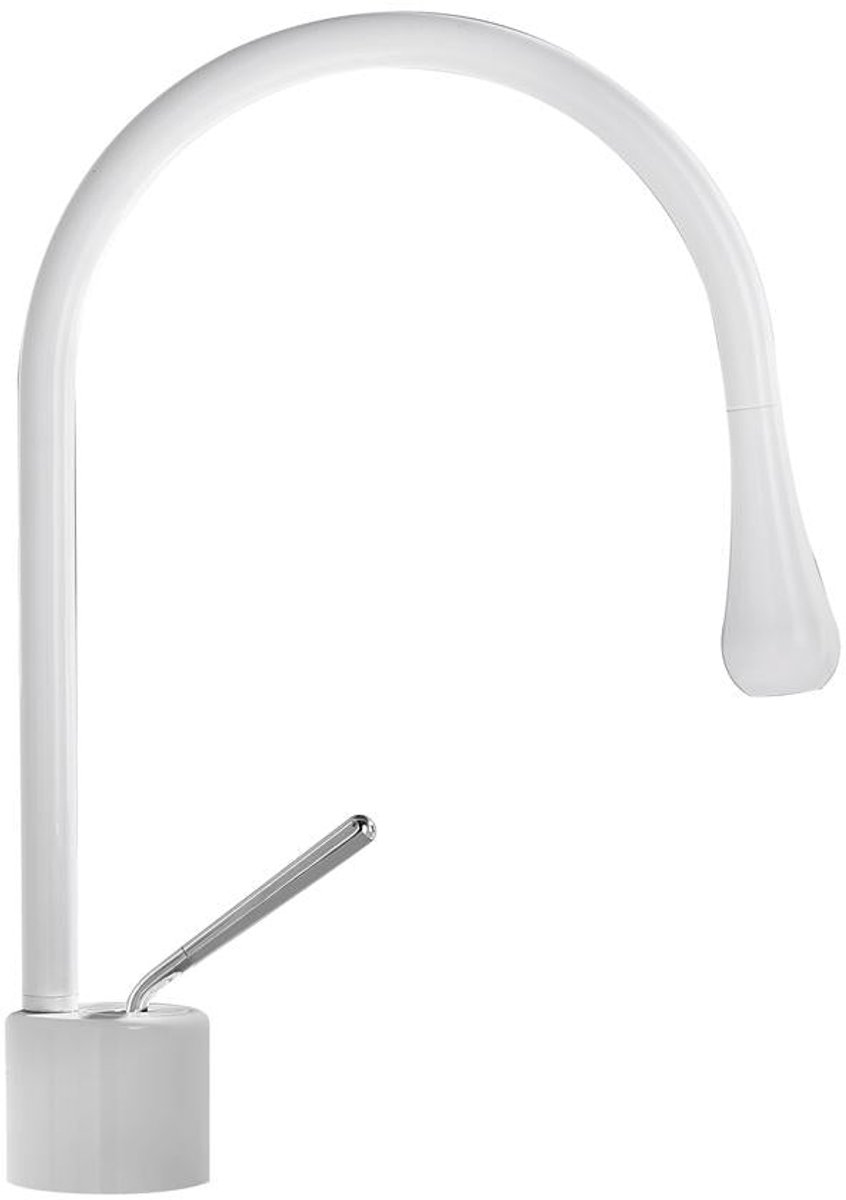 Hudor Wastafelkraan Chroom - Fonteinkraan Messing Blanc Collectie Argolide - Wastafelmengkraan Draaibare Uitloop - Waterbesparend 30% - Keramische Cartridge