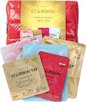 STARSKIN® Sparkling Moment 6-delige Giftset – Luxe Geschenkset voor Vrouwen met Sheetmaskers – Hydraterend, Voedend & Verfrissend – Inclusief Herbruikbaar Toilettasje – Perfect Beauty Cadeau – Korean Skincare