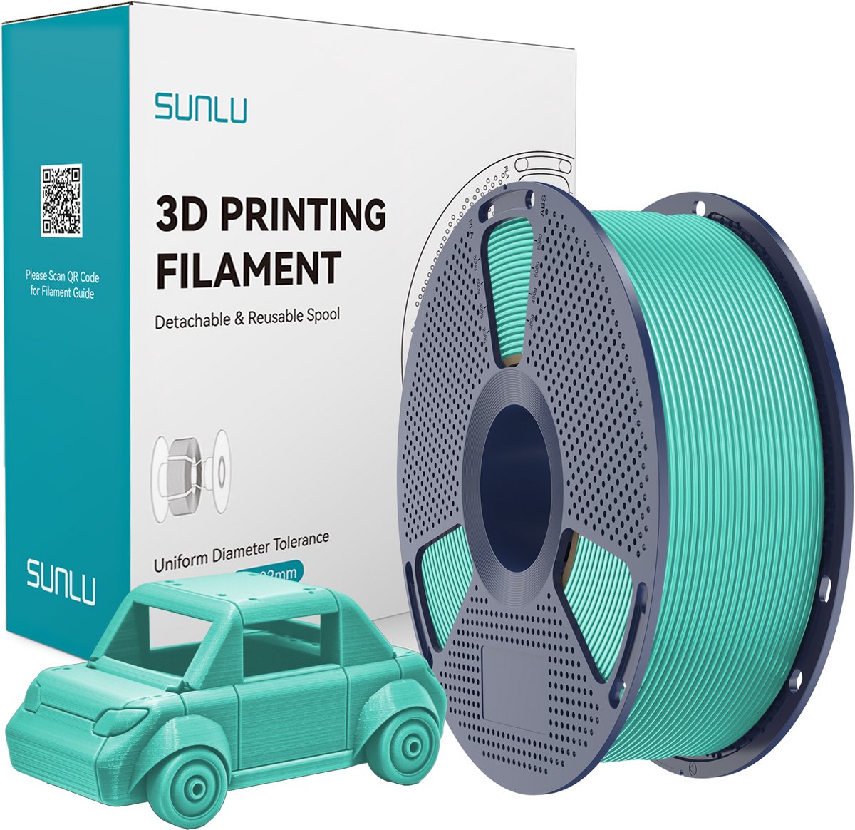 Sunlu PETG 3D Filament 1.75mm 1kg Mint Groen
