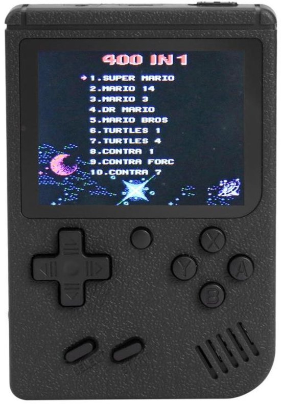 Fivesquare Retro Handheld Game Console – 400-in-1 Spelcomputer met 2.4'' Scherm, USB Oplaadbaar & Compact Design, Zwart