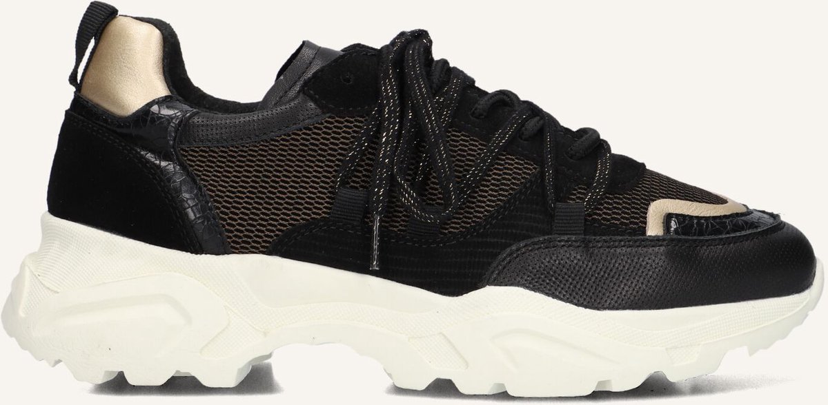 Omoda Alicia 402-k Sneakers Dames - Leren Sneaker - Zwart - Maat 37