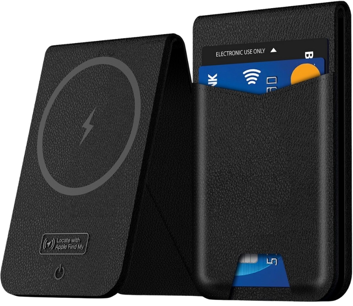 Fivesquare Magnetic Smart Card Tracker – Ultra-Dunne Kaartvormige Bluetooth Zoeker met Magneet & Draadloos Opladen | Werkt met Apple Find My