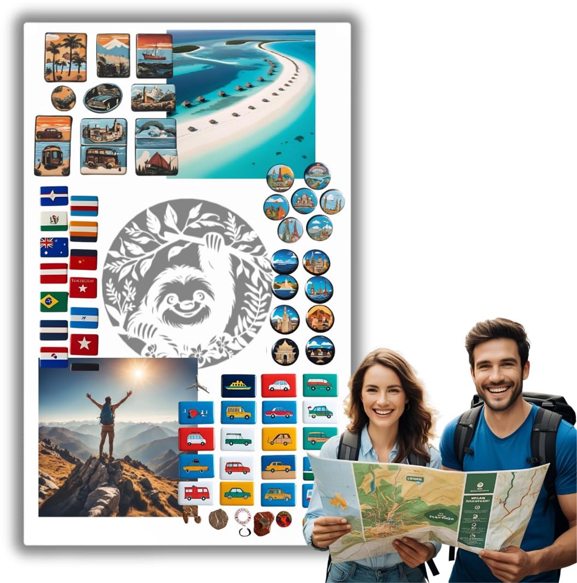 Anwicar Rechthoekige Magneet Bord - Magnetisch memobord - Magnetisch prikbord - Wit - 50x80 cm