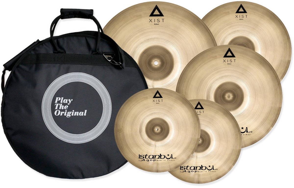 Istanbul Agop XIST Brilliant bekkenset 14,16,18,20 incl. bekkentas