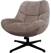 Draaifauteuil Chuck 360 - schommel effect - stof cremona 24 bruin - relaxfauteuil - 77x80x86 cm