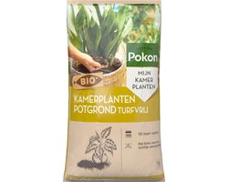 Pokon Bio Turfvrije Kamerplanten Potgrond - 10l - Biologische potgrond binnen - 100 dagen voeding
