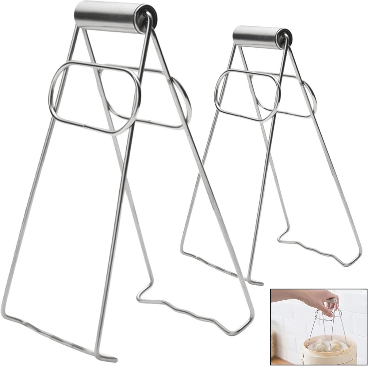 Anti-Burn Clips voor Hete Schalen - Roestvrij Stalen Keukenaccessoires