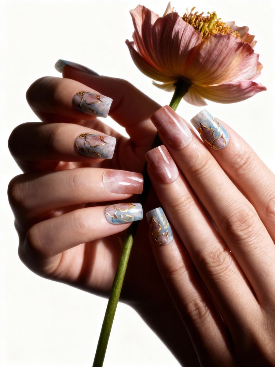 MISSI - Nagels - Nagelstickers - UV-vrije Gel Wraps - Nail Art - Zonder Droogtijd - 22 stickers - Sweet Dream