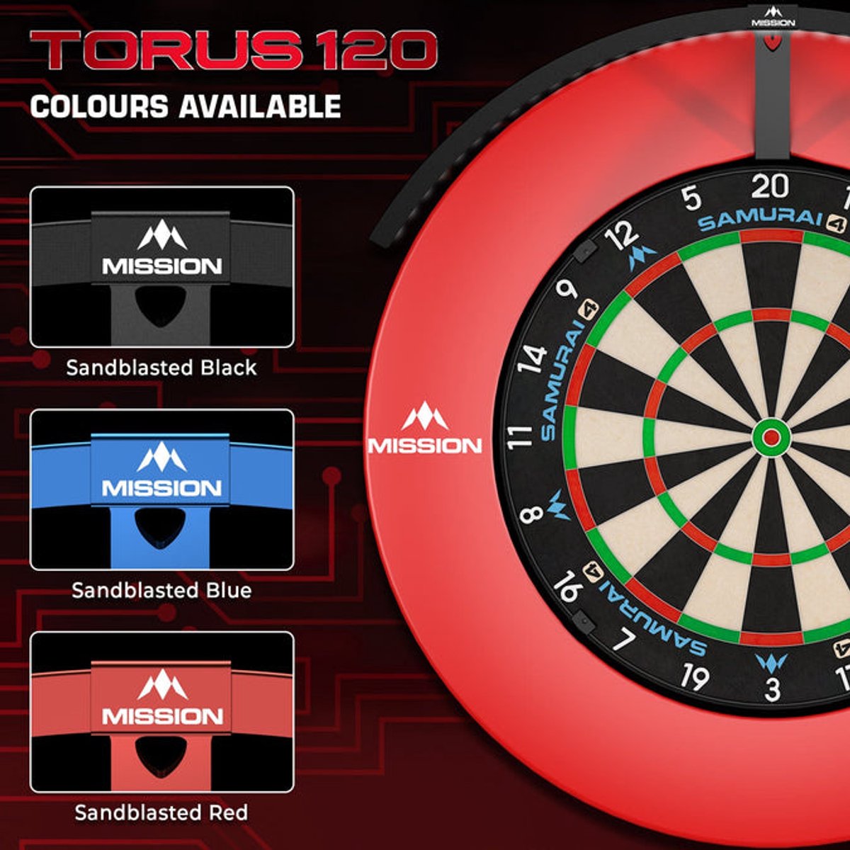 Mission Torus 120 Blue - Dartbord Verlichting