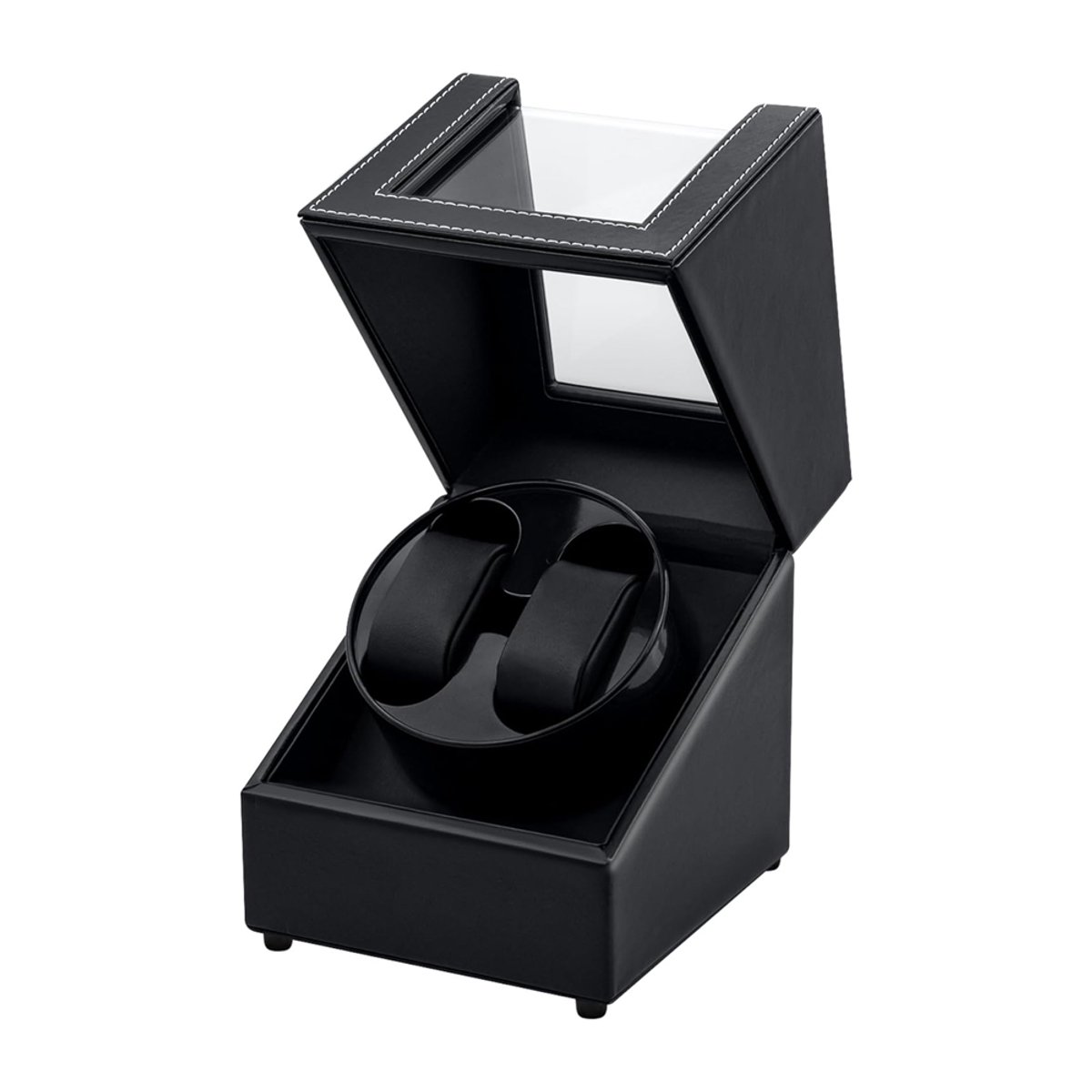 OUYLAF Watchwinder - horloge doos - watch winder -watch box - watchwinder 2 horloges - horlogewinder - Zwart - horloge winder auto