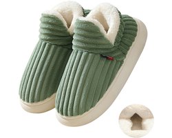 Katoenen schoenen - 2XL - maat 40-41- Meet uw voetlengte om uw maat te kiezen - Geschikt voor voetlengte 26cm - Warm en comfortabel - Katoenen pantoffels - Antislip voor herfst en winter - Lichtgewicht en ademend