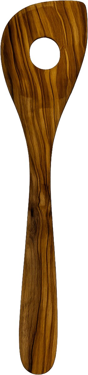 Pollepel met Gat - Kooklepel - Houten Lepel - Olijfhout - 30 cm - Duurzame Keuze