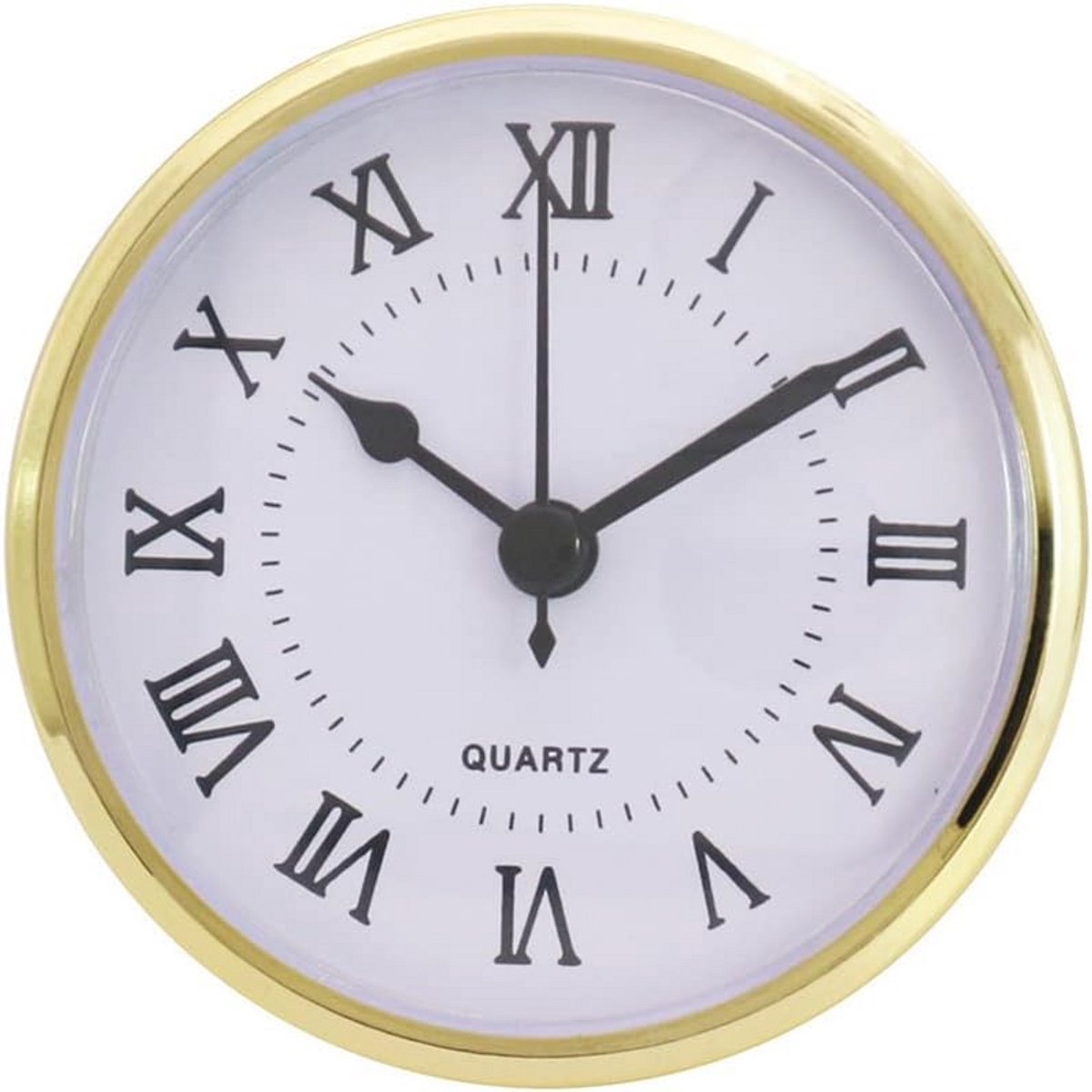90 mm ronde klok met Romeinse cijfers - Kwarts tafelklok voor Doe-Het-Zelf projecten