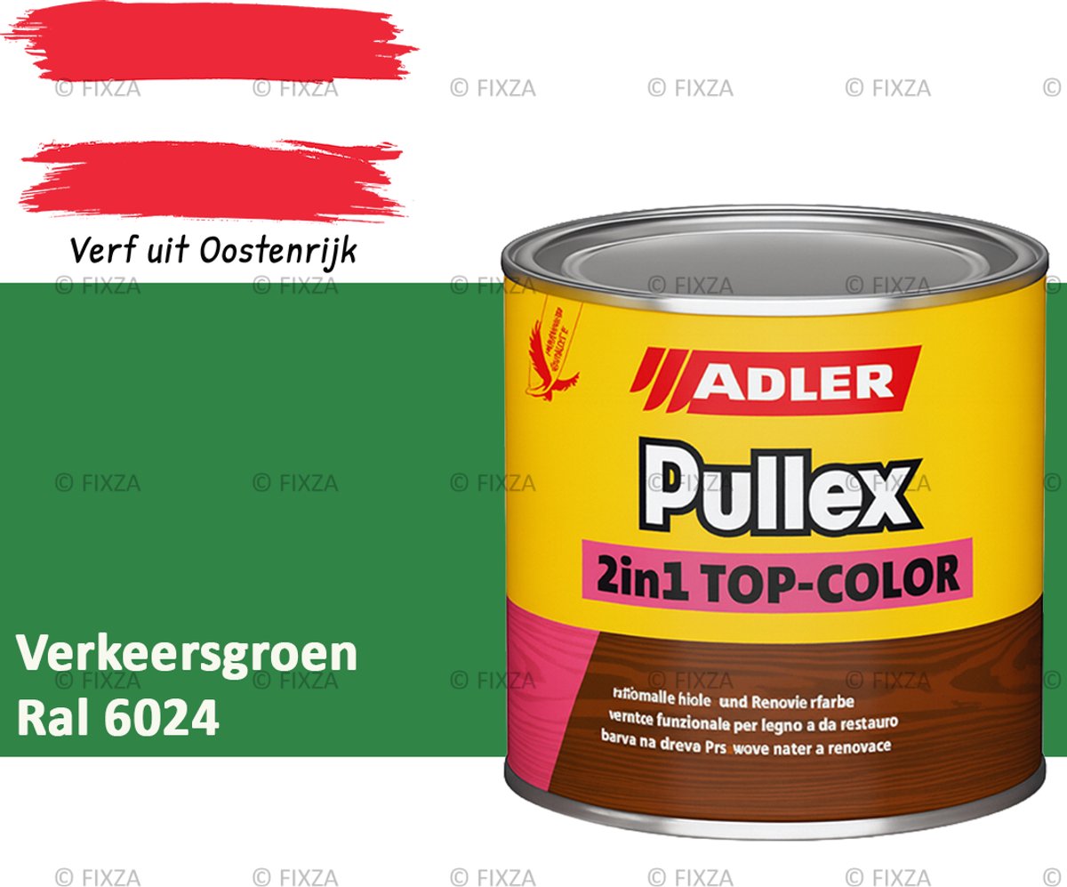 ADLER Pullex 2in1 Top-Color – Verkeersgroen – 2,5 Liter – Dekkende Houtverf Buiten – Zijdemat