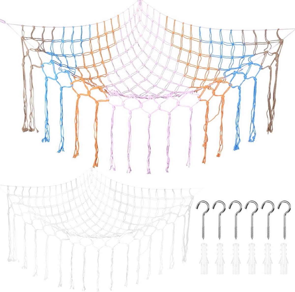 Hammock voor Pluche Speelgoed – 2 Stuks Opbergnet voor Knuffels en Decoratieve Oplossing