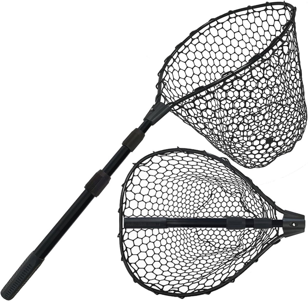 Telescopisch Aluminium Visnet met Verstelbare Lengte en Rubberen Net