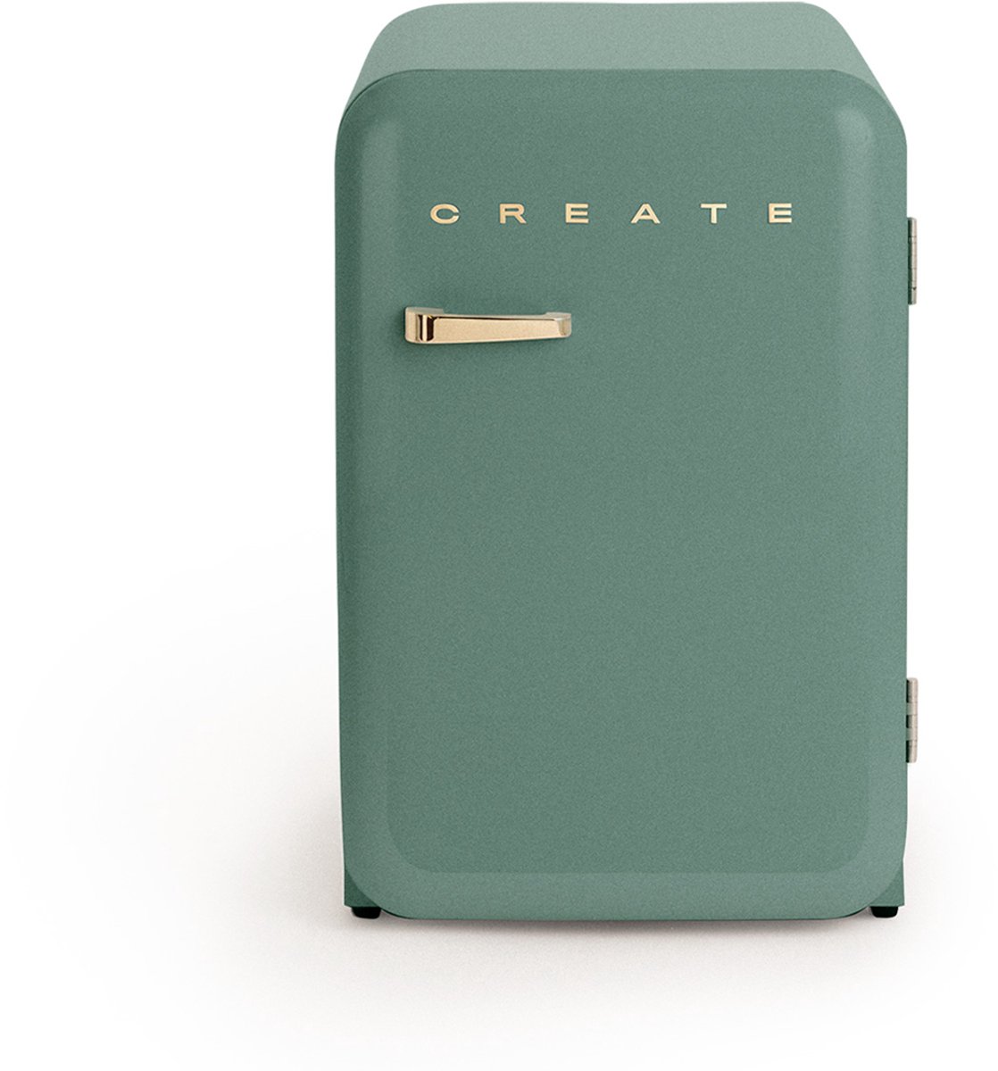 CREATE - Koelkast in retrostijl - Sage - Handvat Goud - FRIDGE RETRO 107L