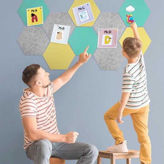 Prikbord vilt 100x150 cm - Grijs
