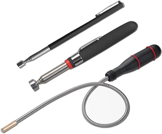 Magnetisch ophaalgereedschap, telescopische magneet, magnetische telescoopstang 22,5 tot 103,5 cm, magnetische flexibele magneet, telescopisch magnetisch gereedschap voor schroeven, metalen sleutels