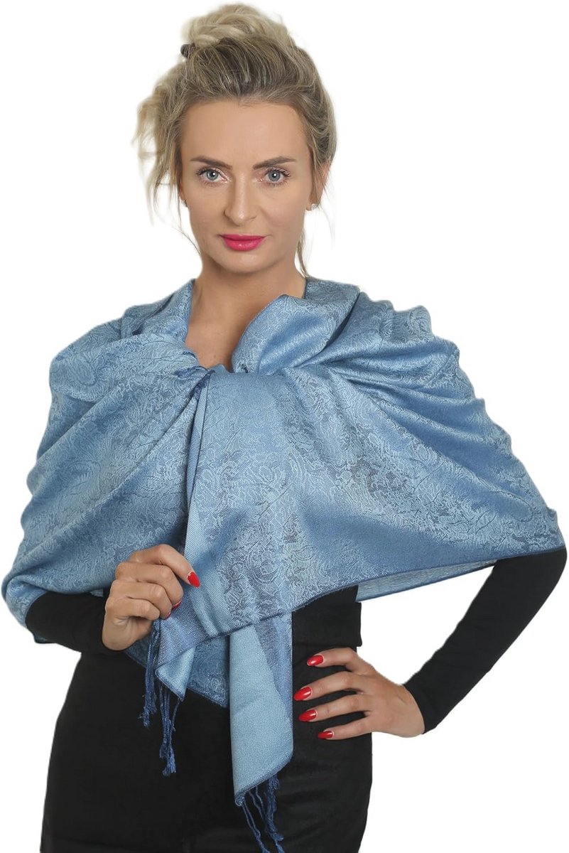 Zachte en Lichte Pashmina Sjaal voor Dames en Heren - Paisley Motief - 200 x 70 cm - Ideaal voor Lente en Zomer
