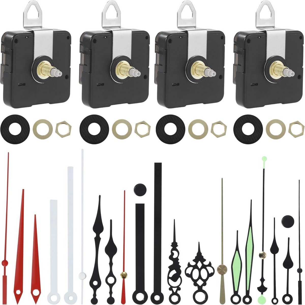 Uurwerk voor Wandklokken met 7 Wijzers - Montage Voor DIY Klocken 13-16-20-22 mm