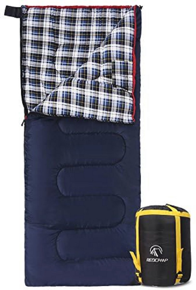 XL Katoenen Slaapzak voor Volwassenen - Comfortabele Flanelen Deken Slaapzak voor 3-4 Seizoenen - Ideaal voor Kamperen en Outdoor Activiteiten