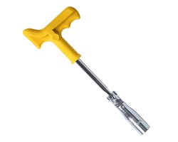 bougie sleutel 16 mm - bougiesleutel met knikarm - sparkplug key - bougiedop - kmr