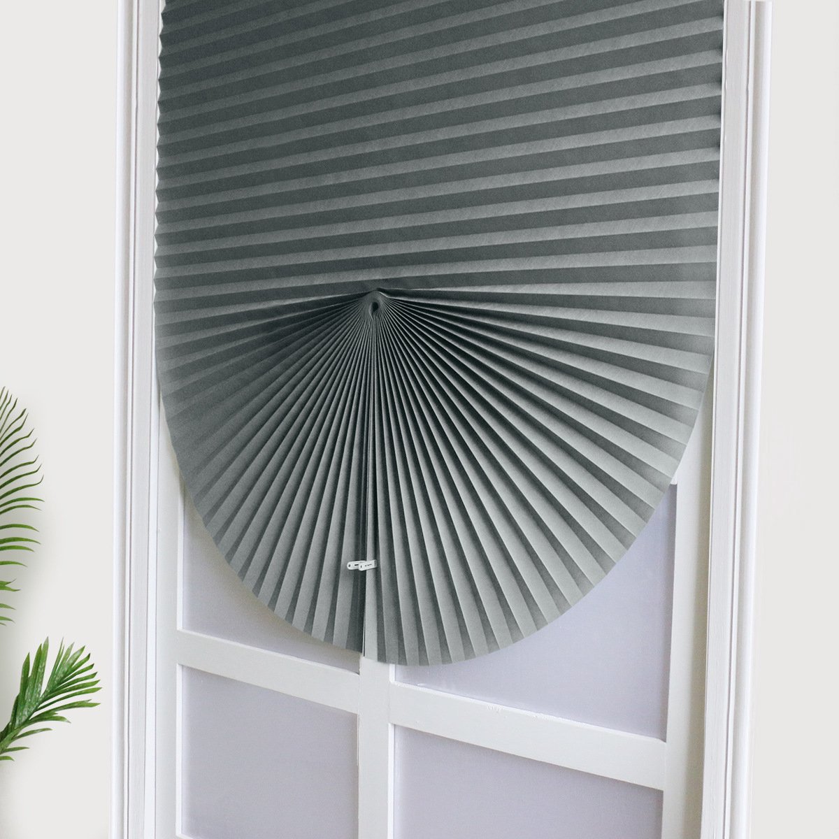 Zelfklevende plisségordijnen, verduisteringsgordijnen, jaloezieën zonder boren, zonwering voor slaapkamers - 60 cm x 150 cm (grijs)