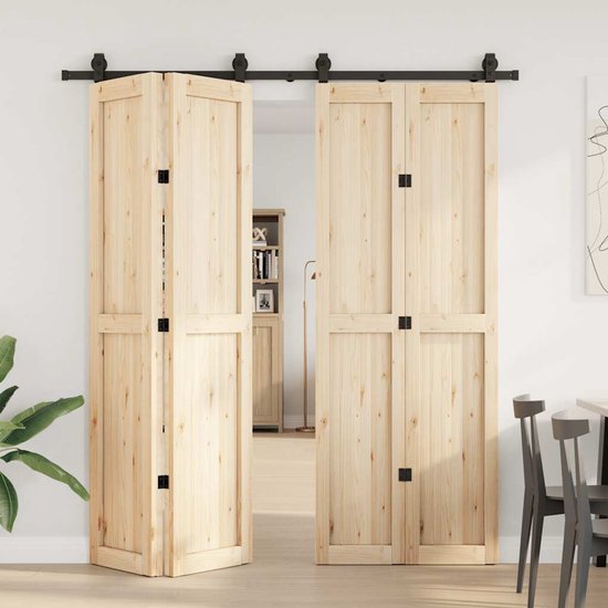 LWZH 9FT/274 cm Schuifdeur Kit Schuifdeurbeslag Schuifdeur Kit voor Dubbele Deur