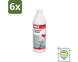 HG - Stucwerk Reiniger - Zeer Snelle Werking - Grondige Reiniging - 1L - Voordeelverpakking - 6 stuks - Stucwerk Reiniger - Sierpleister schoonmaken